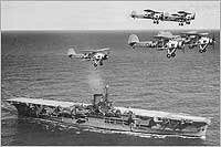 HMS Ark Royal and Swordfish torpedo planes